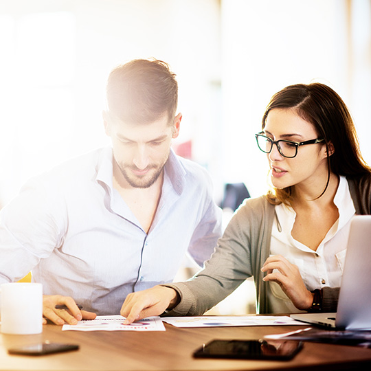 colleagues working together