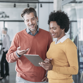 The role of content services in customer experience people smiling